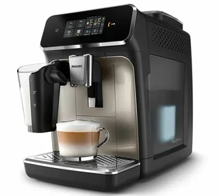 PHILIPS Silent Brew Macinadosatore per Espresso EP2339/40 Nero Cromato LatteGo