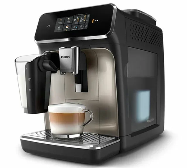 PHILIPS Silent Brew Macinadosatore per Espresso EP2339/40 Nero Cromato LatteGo