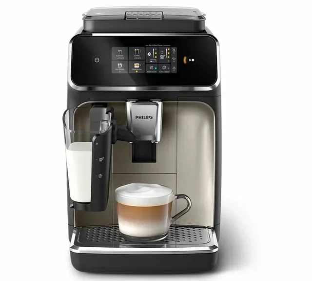 PHILIPS Silent Brew Macinadosatore per Espresso EP2339/40 Nero Cromato LatteGo