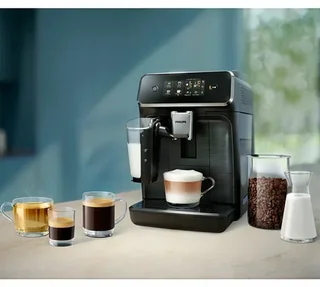 PHILIPS Silent Brew Macinadosatore per Espresso EP2339/40 Nero Cromato LatteGo