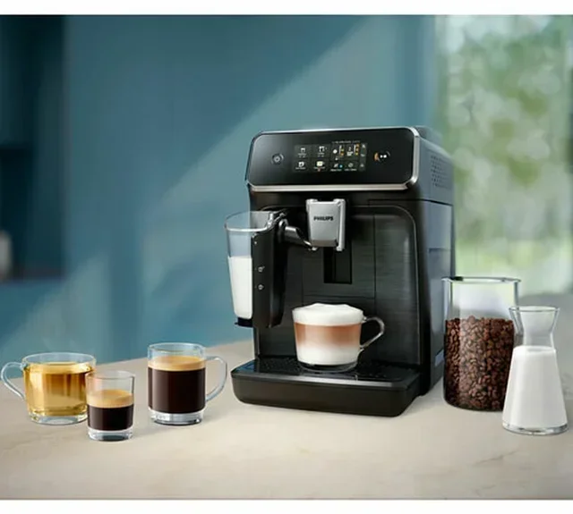 PHILIPS Silent Brew Macinadosatore per Espresso EP2339/40 Nero Cromato LatteGo