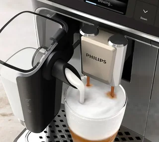 PHILIPS SilentBrew EP4446/70 LatteGo Argento Macinacaffè Espresso
