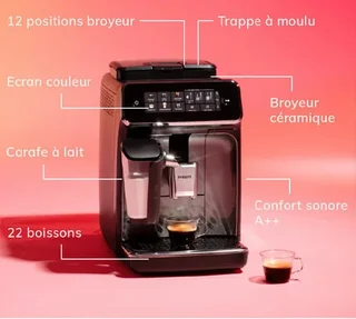 PHILIPS SilentBrew Macinacaffè Espresso EP5541/50 LatteGo Nero