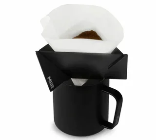 Onderweg koffieset: opvouwbare dripper, thermosbeker en filters