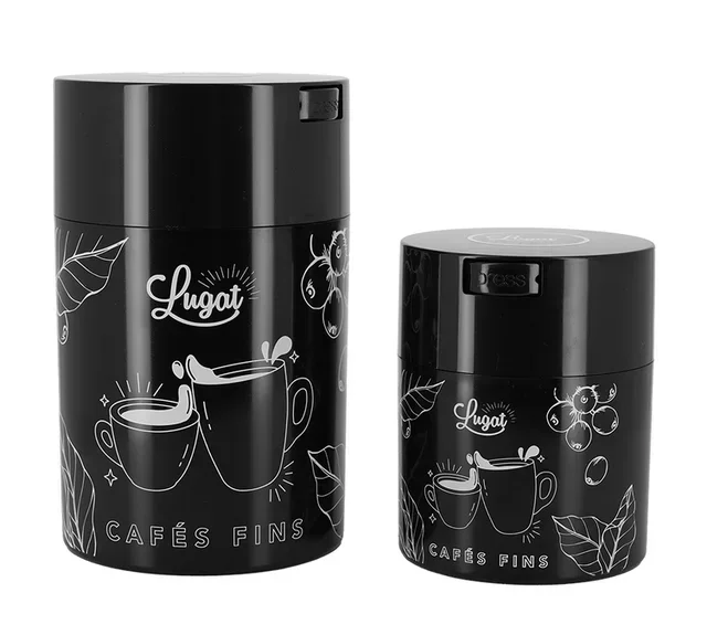 Contenitore nero professionale 500g sottovuoto - Cafés Lugat