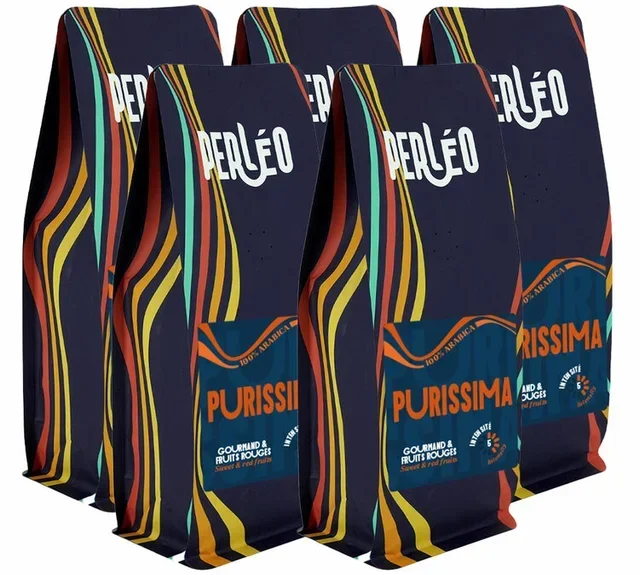 Zakelijk pakket 5 x 1 kg - Perléo Purissima koffiebonen voor horeca