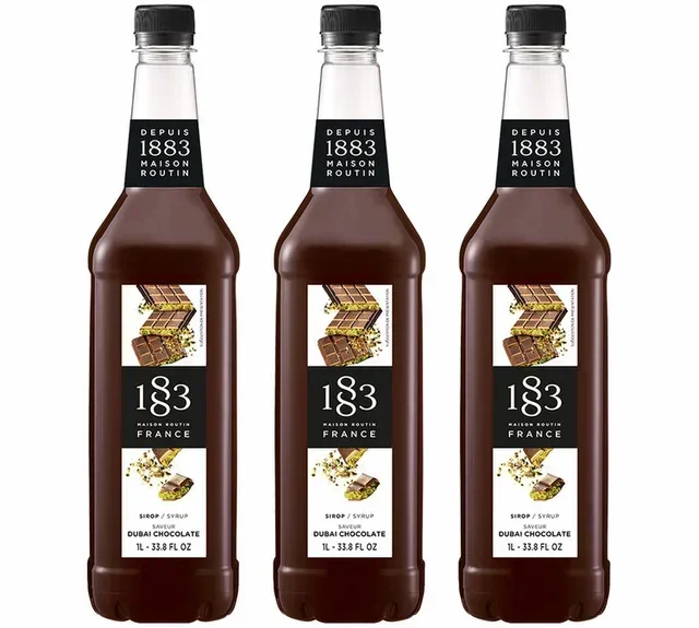 Professional Dubai Chocolate Syrup 3x1L - 1883 MAISON ROUTIN