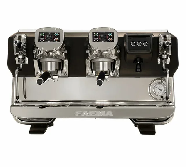Professionelle FAEMA E71 Touch Espressomaschine - 2 Gruppen matt schwarz