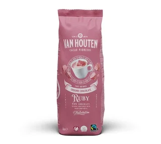 Professionelles geriebenes Schokoladenpulver - Ruby - FAIRTRADE - 1 kg - VAN HOUTEN