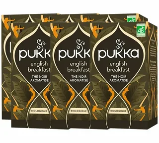 PUKKA Eleganter Bio English Breakfast Schwarztee - Profi-Pack 6 x 20