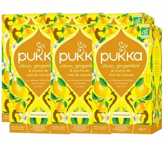 PUKKA Ekologisk Infusion Citron, Ingefära och Manukahonung - 6 x 20 påsar