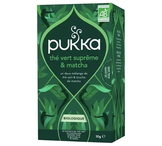 PUKKA Luomu Supreme Matcha Vihreä Tee - 20 pussia