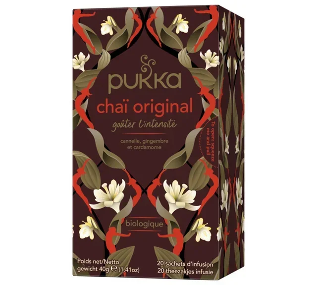Chá Preto Chai Original Bio PUKKA - 20 Saquetas