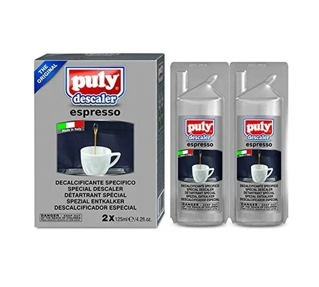PULY CAFF Descaler - 2 Bottles 125ml for Espresso Machines