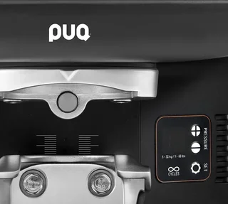 PUQPRESS M6 zwart: automatische tamper voor MYTHOS MY75, MYG75, MY85, MYG85