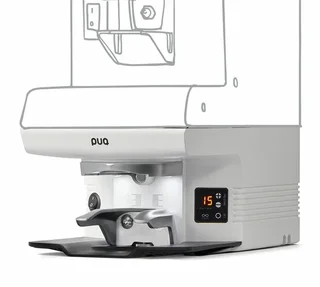 Автоматичен тампер PUQPRESS M6 в бял цвят за MYTHOS MY75, MYG75, MY85, MYG85