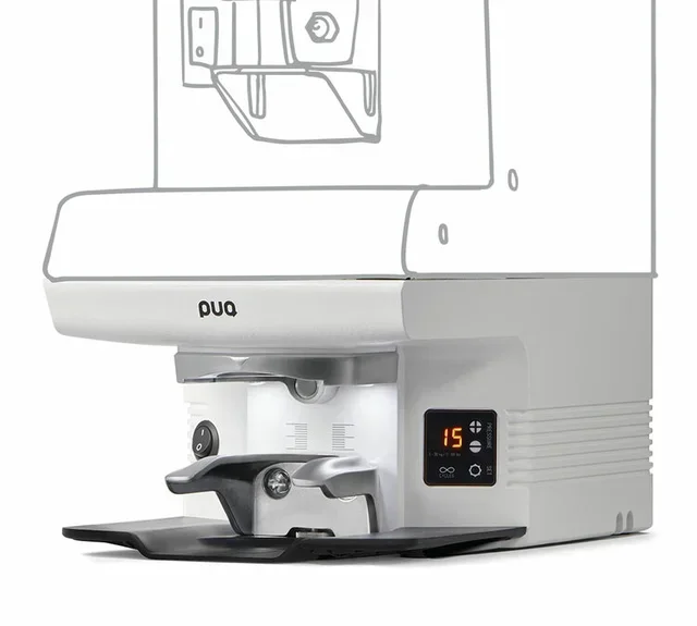 Автоматичен тампер PUQPRESS M6 в бял цвят за MYTHOS MY75, MYG75, MY85, MYG85