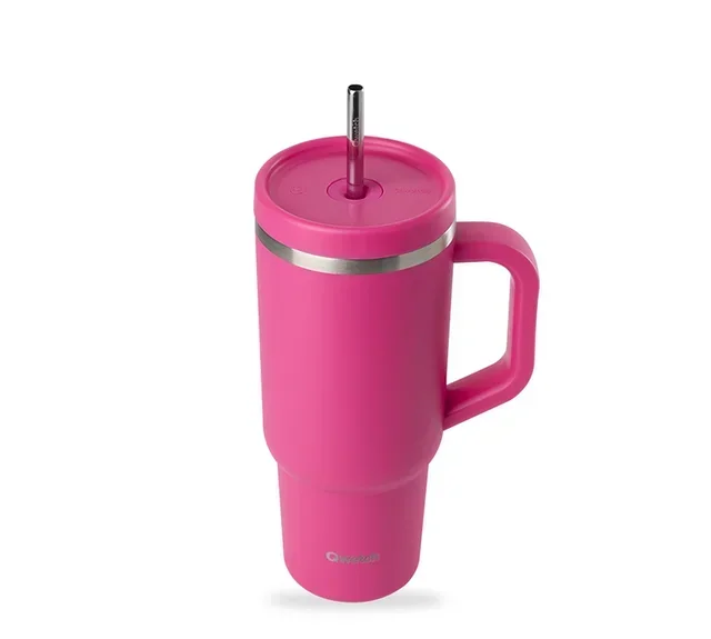 QWETCH 90cl Insulated Travel Cup with Straw - Magenta