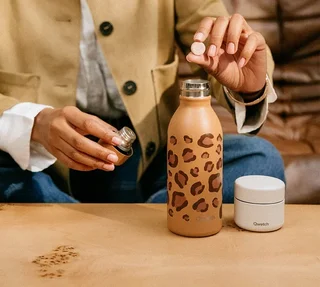 Gourde QWETCH Icon 50cl - Motif Léopard Camel