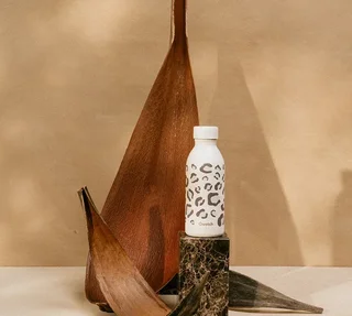 Gourde isotherme QWETCH Icon léopard sable - 50 cl