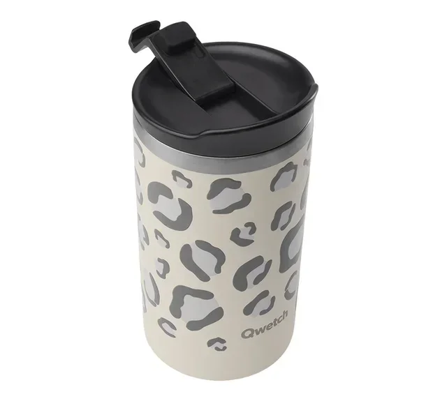 QWETCH termokopp 35 cl - Sandfarget leopardmønster