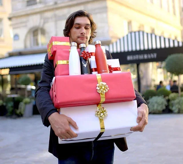 QWETCH Stainless Steel Vacuum Flask Matt Black 75 cl - Cup Lid