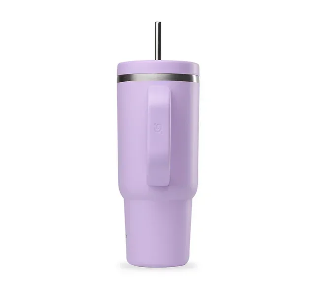 QWETCH Travel Cup Lavender 90cl Insulated Bottle with Straw
