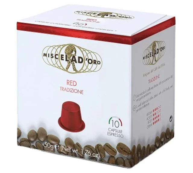 Капсуле Miscela D'Oro Tradizione Red – 10 ком. компатибилне са Nespresso* Original