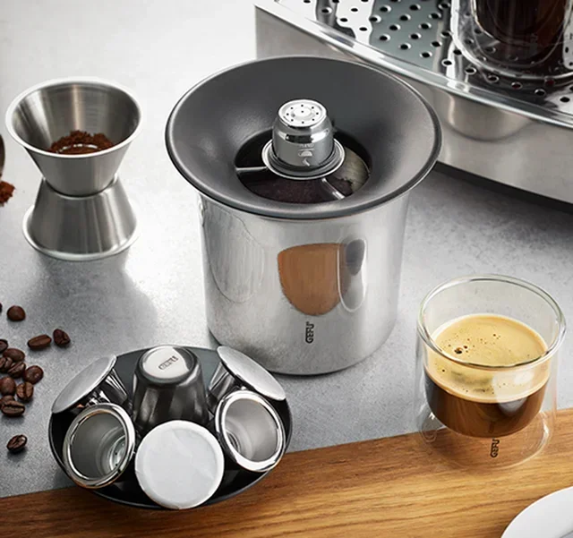 Set capsule ricaricabili compatibili Nespresso* Original + contenitore fondi Conscio - GEFU