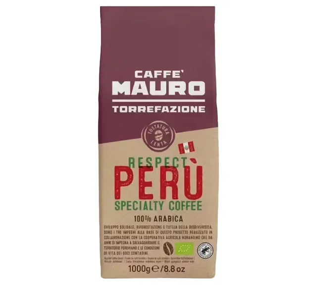 Respect Perù Bio Bönkaffe CAFFÈ MAURO - Ekonomiförpackning 2 x 1 kg