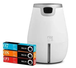 Капсулна машина RISE x Starck в бяло - Delta Q + 30 капсули подарък