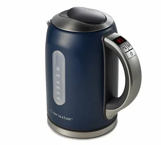 Riviera &amp; Bar Breakfast Duo: MILA BBT578 Kettle + Expert QGP668 Toaster in Blue