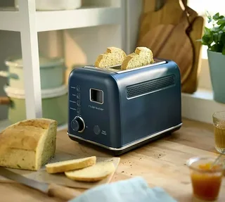 Riviera ja Bar QGA358 sininen 2-viipaleen leivänpaahdin