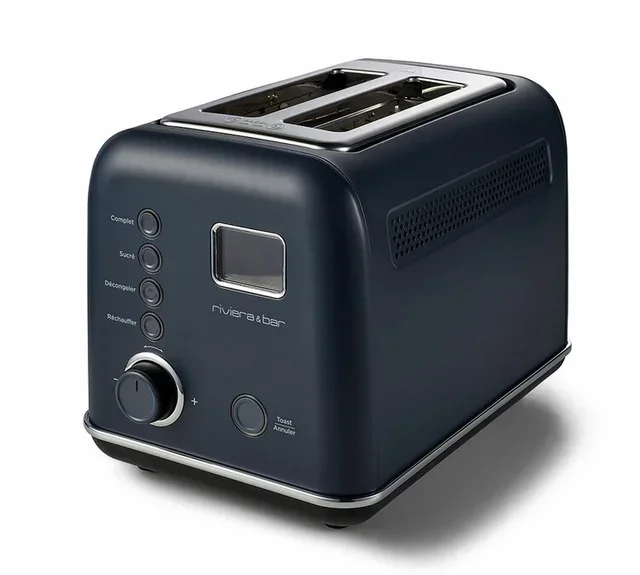 Riviera &amp; Bar QGA358 Blue 2-Slot Toaster - Automatic
