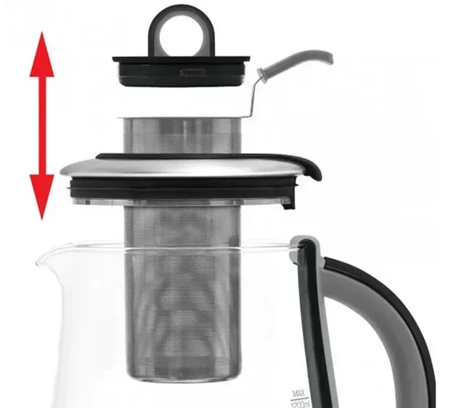 Riviera&amp;Bar BTH540 Jaipur Zen Stainless Steel Teapot 1.2 L