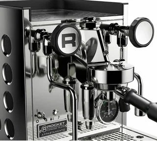 ROCKET ESPRESSO Appartamento TCA espressokone ruostumaton teräs ja musta väri