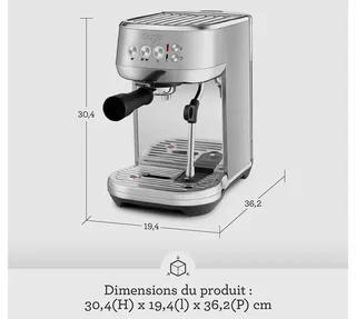 Μηχανή Espresso SAGE Bambino Plus SES500BSS4EEU1 - Ανοξείδωτο Ατσάλι