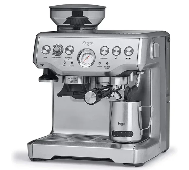 Cafetera espresso SAGE Barista Express SES875BSS2EEU1A, acabado en acero inoxidable cepillado.