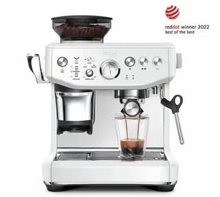 SAGE Barista Express Impress SES876SST4EEU1 havsalt hvit espressomaskin