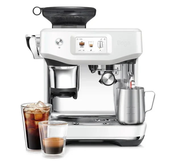 Macchina da caffè espresso SAGE Barista Touch Impress SES882SST4FEU1, colore sale marino - estrazione a freddo
