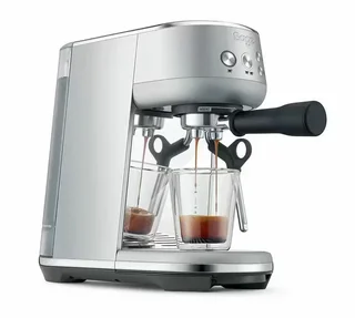 SAGE The Bambino Rozsdamentes Espresszó Gép + BARATZA Encore ESP Fehér Daráló Szett