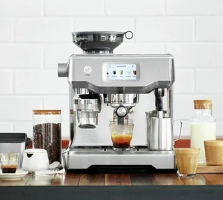 Macchina da caffè espresso SAGE The Oracle Touch SES990BSS4EEU1, finitura in acciaio inossidabile satinato.