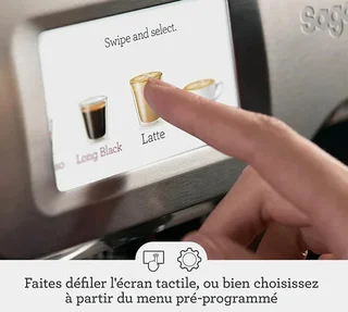 Macchina da caffè espresso SAGE The Oracle Touch SES990BSS4EEU1, finitura in acciaio inossidabile satinato.