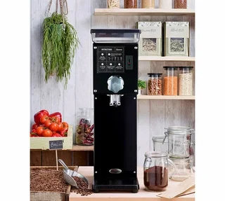 Santos #43 Black Coffee Grinder with Bag Clamp - Boutique Edition