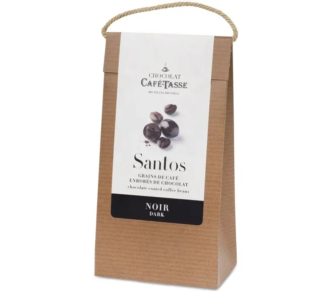 Santos Coffee Beans Dark Chocolate Coated - 125g - CAFÉ TASSE