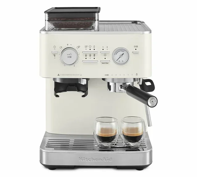 Cafetera espresso semiautomática 5KES6551EPL de KITCHENAID, color porcelana