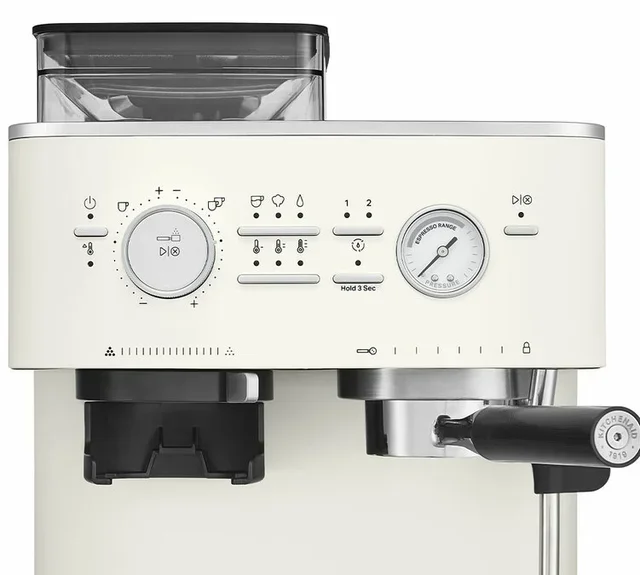 Cafetera espresso semiautomática 5KES6551EPL de KITCHENAID, color porcelana