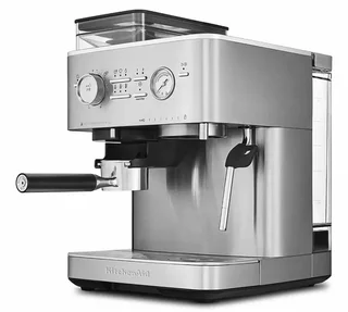 Cafetera espresso semiautomática 5KES6551ESX KITCHENAID, de acero inoxidable.
