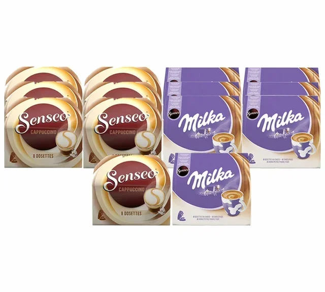 Senseo® Cappuccino &amp; Milka® Schokoladen-Pads XXL-Pack - 112 Stück
