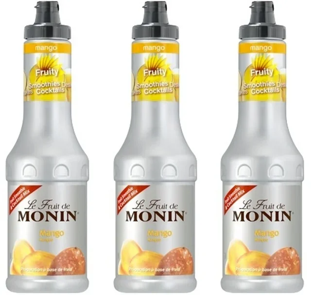 Confezione da 3 puree di frutta Monin - Mango - 3 flaconi da 50 cl.